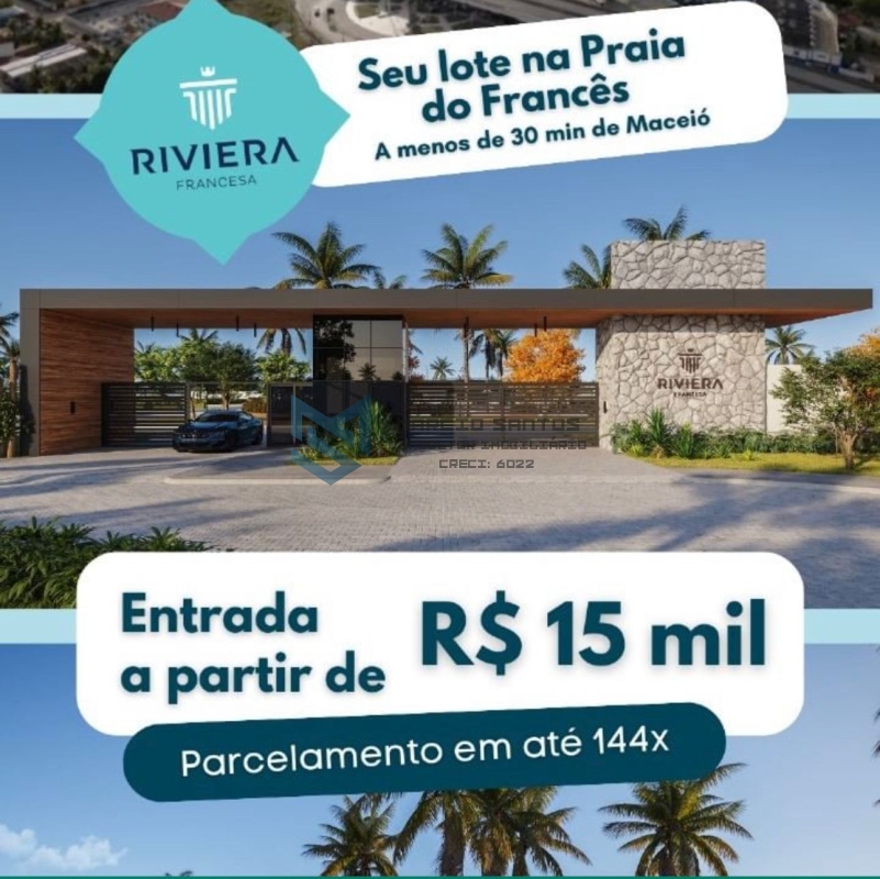 Terreno em Condomínio > venda > Praia do francês- Lote com 240m2 / 10% de entrada e saldo 144x -litoral sul de Alagoas/